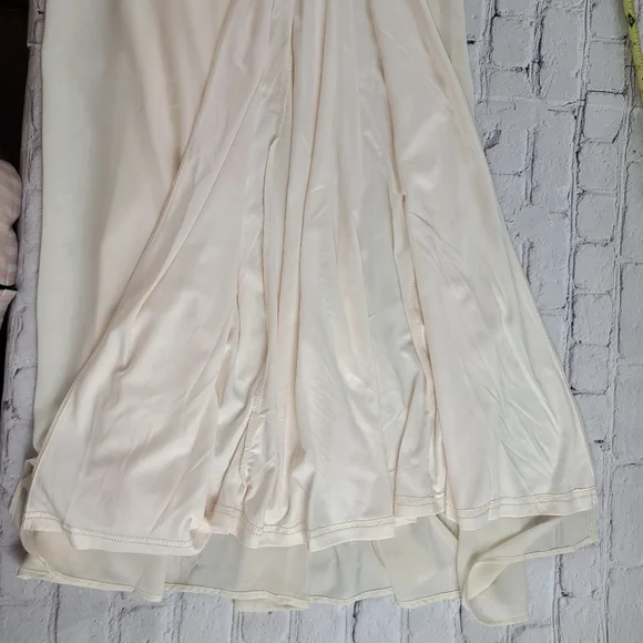 Windsor Size Small Kaylee Formal Chiffon Lace-Up Long Dress  Cream NEW - Picture 8 of 11